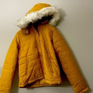 Women's Mustard Puffer Jacket